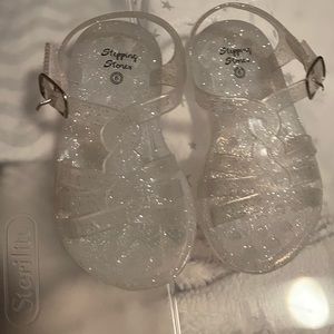 Never worn clear jelly sandals toddler girls